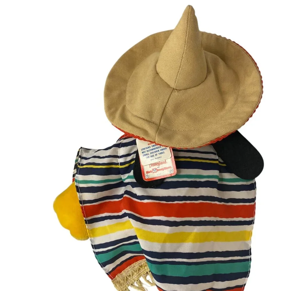 Vintage Disneyland Pluto Plush Mexican Outfit Sombrero 70s Walt Disney World 17